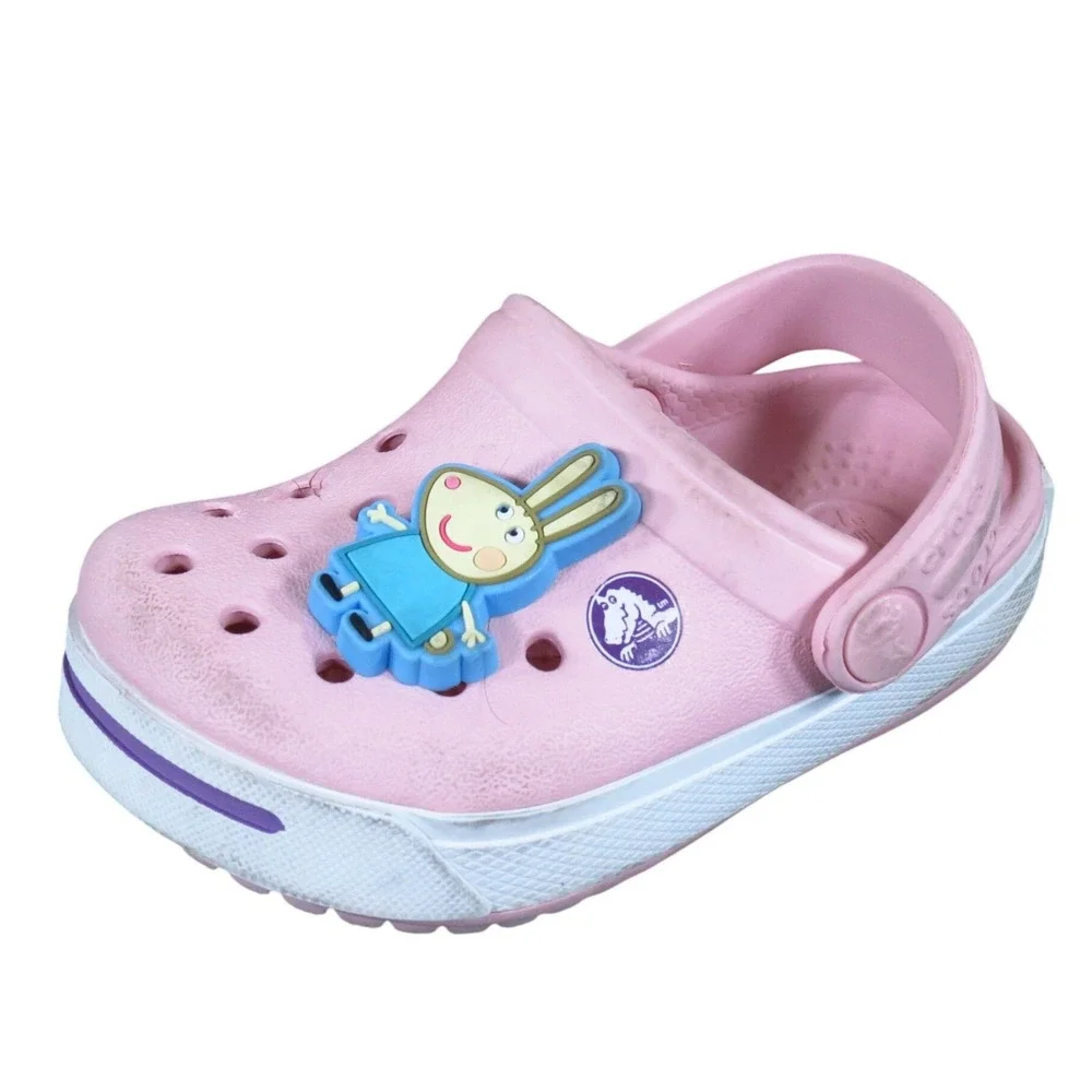 Crocs‎ Classic Peppa Pig Toddler Girl Casual Clogs Size 4-5C Play Pink Synthetic